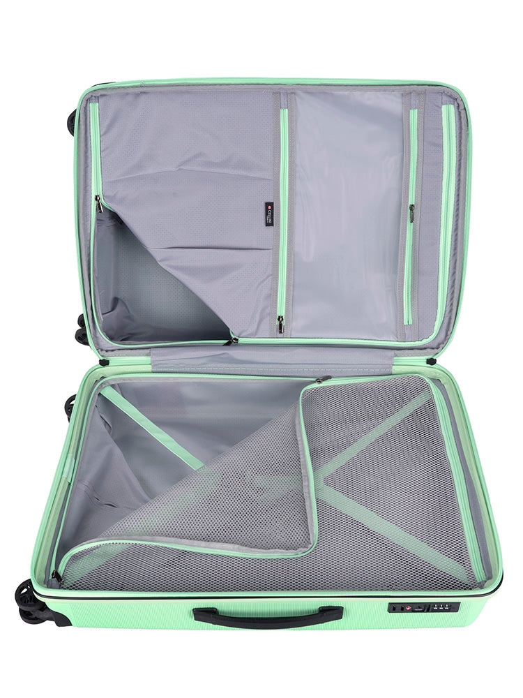 Cellini Starlite Medium 4 Wheel Trolley Case | Light Green