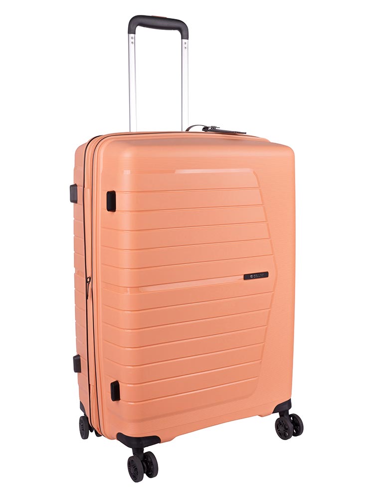 Cellini Starlite Medium 4 Wheel Trolley Case | Peach Fuzz