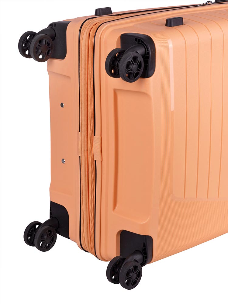 Cellini Starlite Medium 4 Wheel Trolley Case | Peach Fuzz