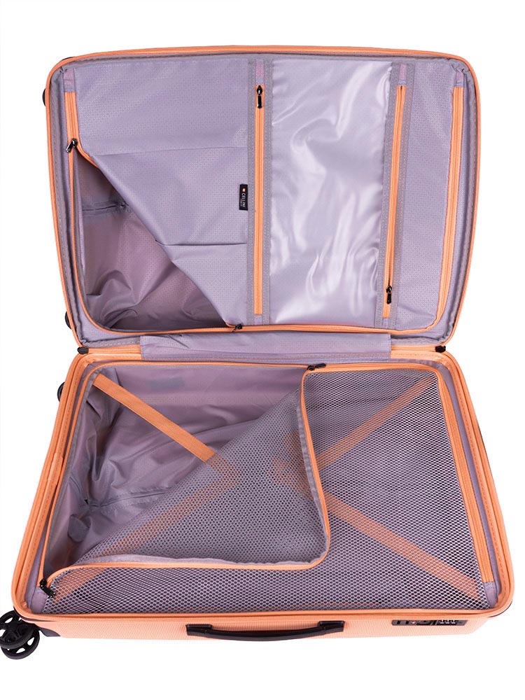 Cellini Starlite Medium 4 Wheel Trolley Case | Peach Fuzz