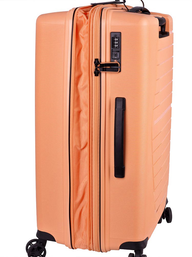 Cellini Starlite Medium 4 Wheel Trolley Case | Peach Fuzz