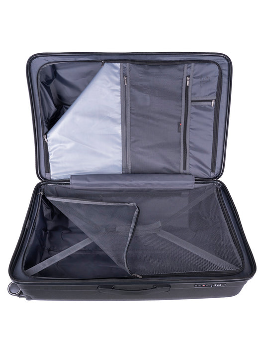 Cellini Xpedition Large Volume 4 Wheel Trolley Trunk | Black