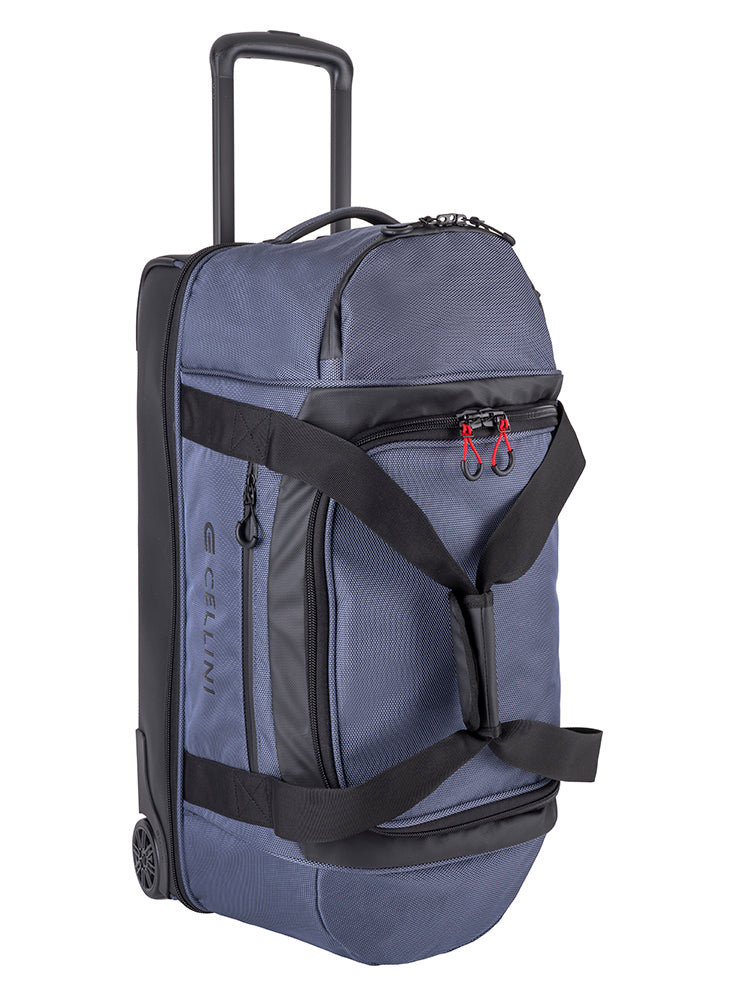 Cellini Xplorer Medium Double Decker Trolley Duffel with Oversized Fastline All Terrain Wheels | Blue