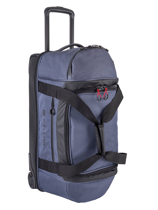 Cellini Xplorer Medium Double Decker Trolley Duffel with Oversized Fastline All Terrain Wheels | Blue