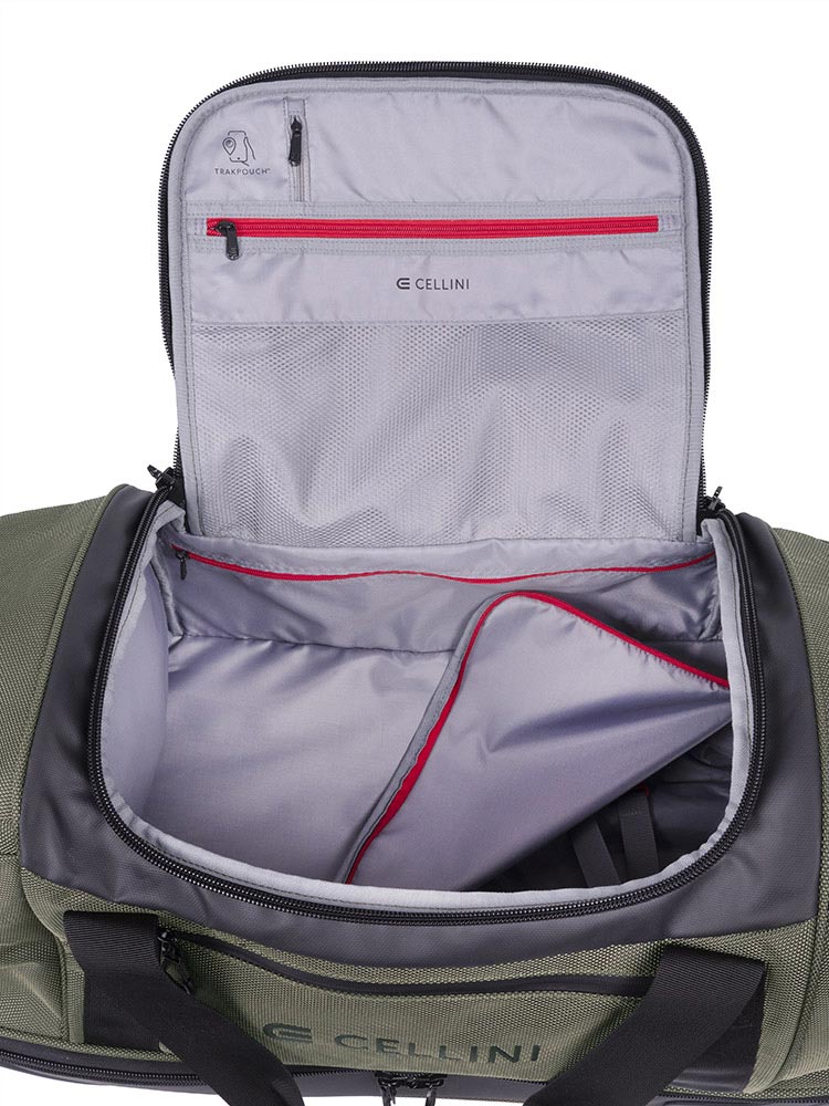 Cellini Xplorer Medium Double Decker Trolley Duffel with Oversized Fastline All Terrain Wheels | Green