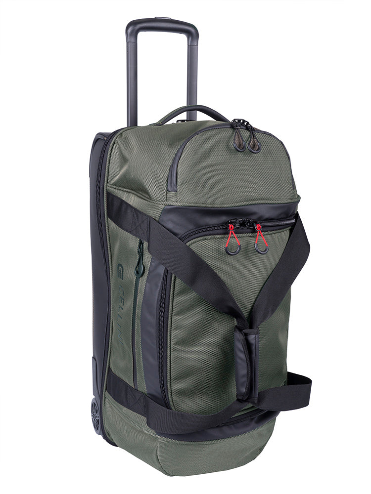 Cellini Xplorer Medium Double Decker Trolley Duffel with Oversized Fastline All Terrain Wheels | Green