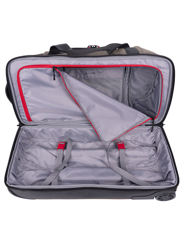 Cellini Xplorer Medium Double Decker Trolley Duffel with Oversized Fastline All Terrain Wheels | Green