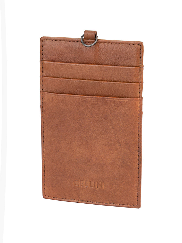 Cellini Diva Neck Sling Card Holder | Brown