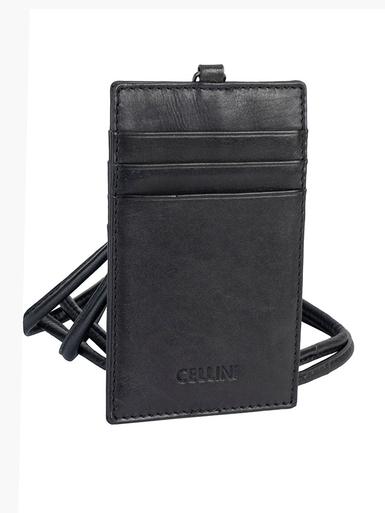 Cellini Diva Neck Sling Card Holder | Black