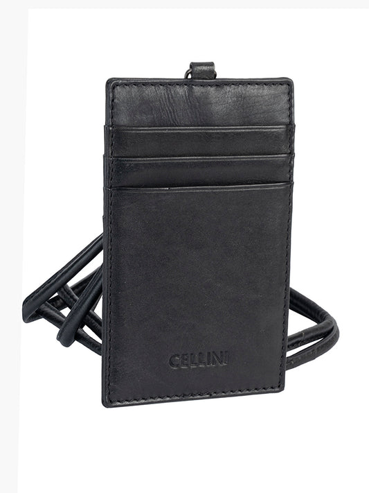 Cellini Diva Neck Sling Card Holder | Black