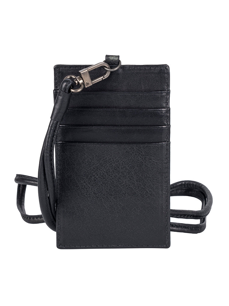 Cellini Diva Neck Sling Card Holder | Black