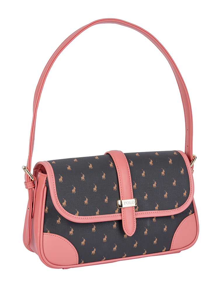 Polo Kelsey Flapover Shoulder Bag | Brown