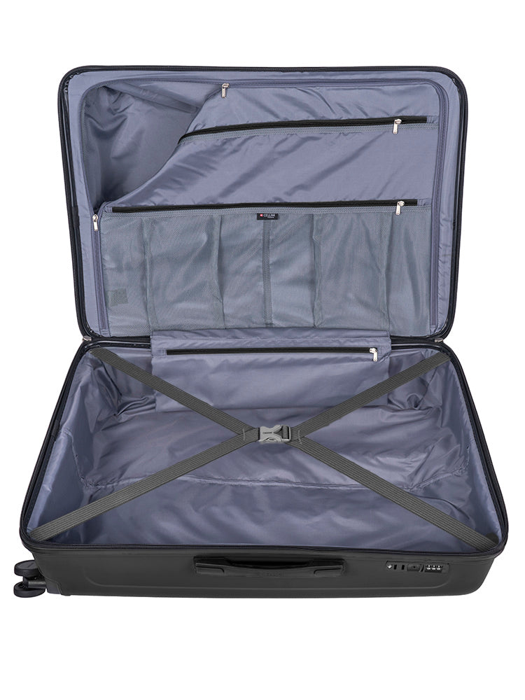 Cellini Flexilite Large 4 Wheel Trolley Case | Black