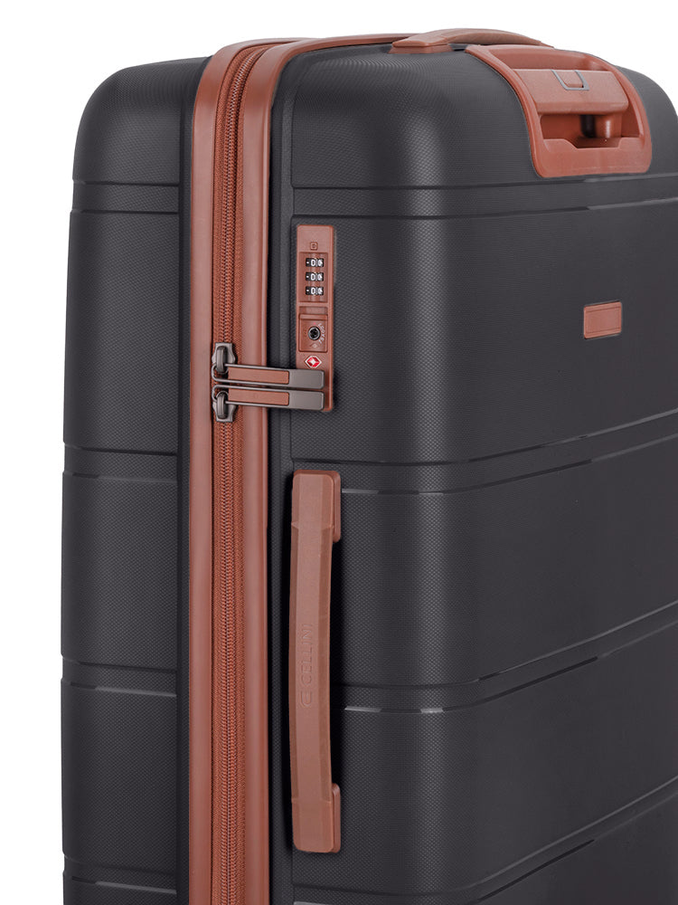 Cellini Monte Carlo Medium 4 Wheel Trolley Case | Black