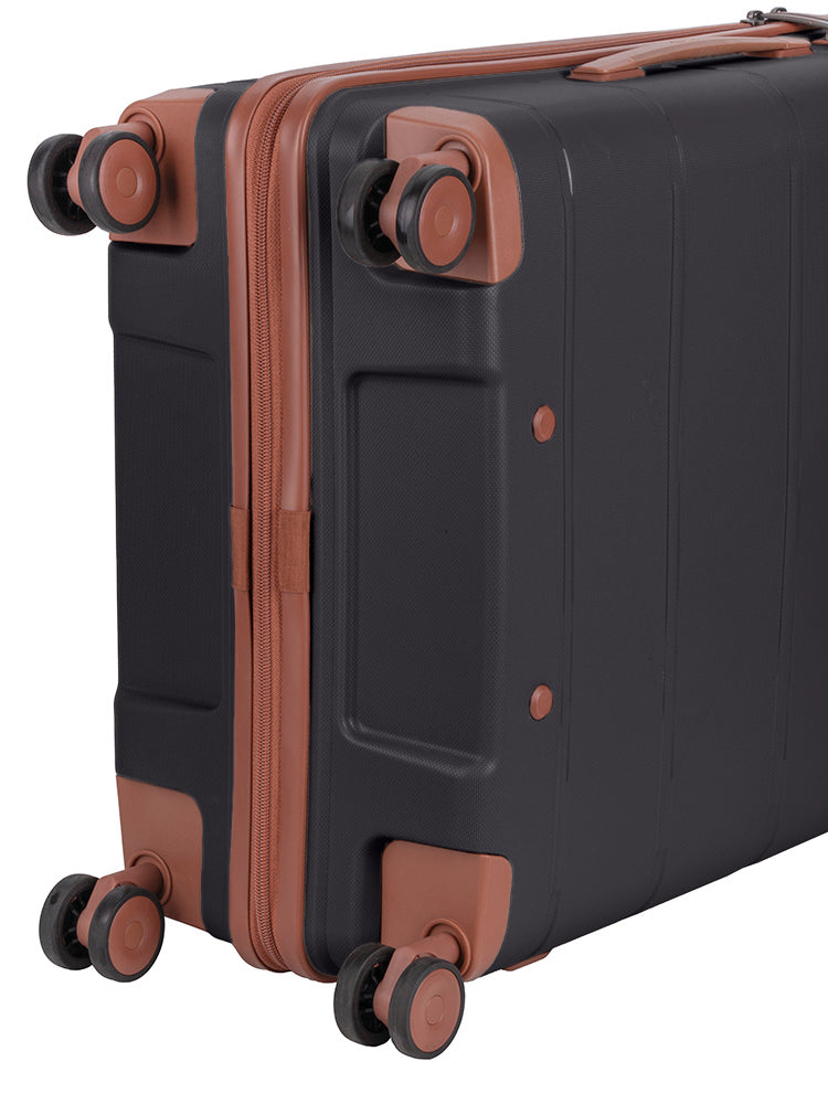 Cellini Monte Carlo Medium 4 Wheel Trolley Case | Black