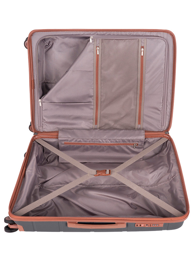 Cellini Monte Carlo Medium 4 Wheel Trolley Case | Black