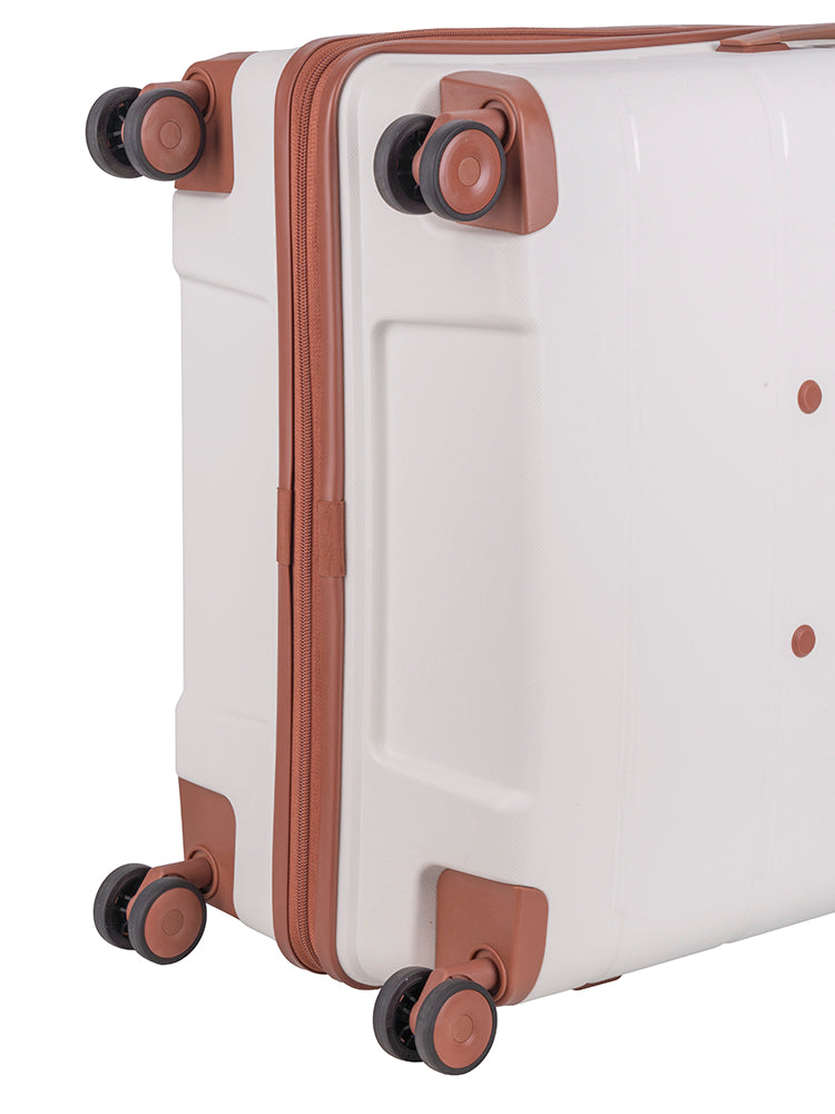 Cellini Monte Carlo Large 4 Wheel Trolley Case | White