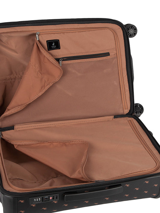 Polo Double Pack Large 4 Wheel Trolley Case | Black