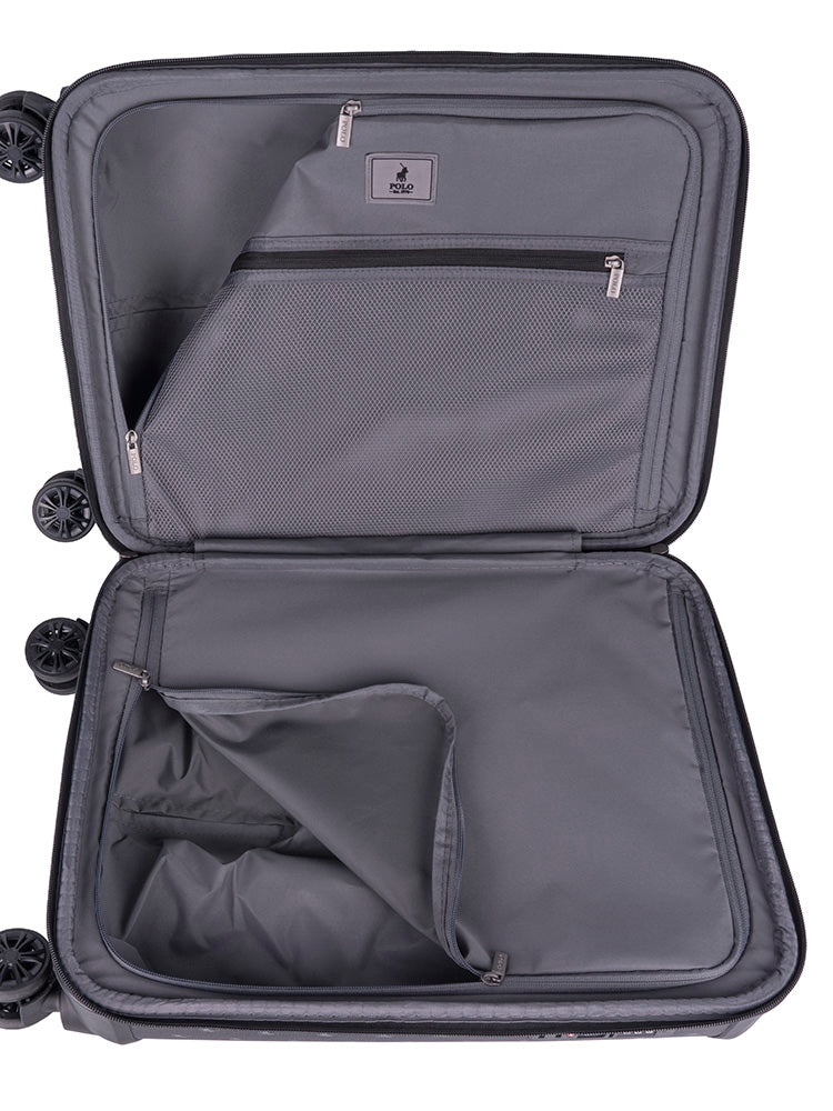 Polo Double Pack 4 Wheel Carry On Trolley | Charcoal