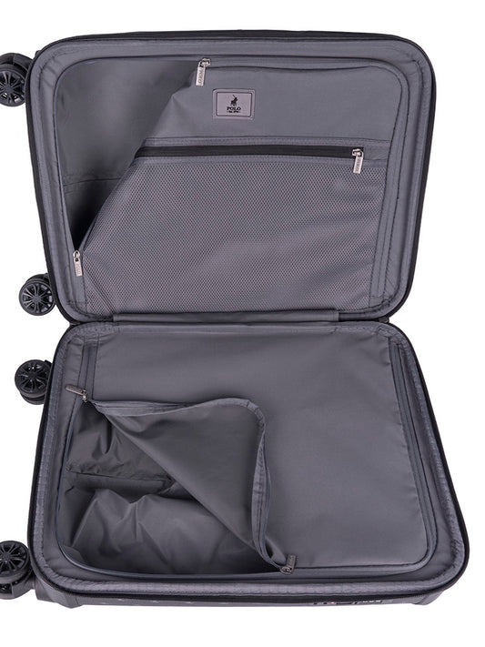 Polo Double Pack 4 Wheel Carry On Trolley | Charcoal