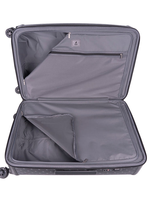 Polo Double Pack Large 4 Wheel Trolley Case | Charcoal