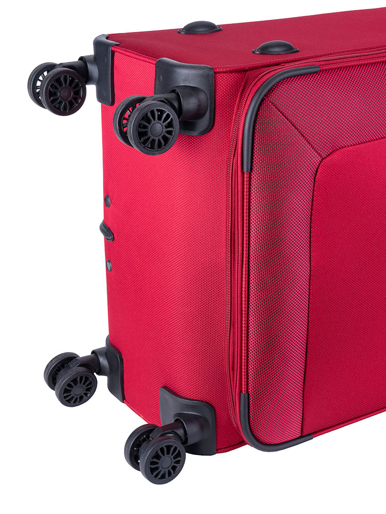 Voyager Istria Medium 4 Wheel Trolley Case | Red