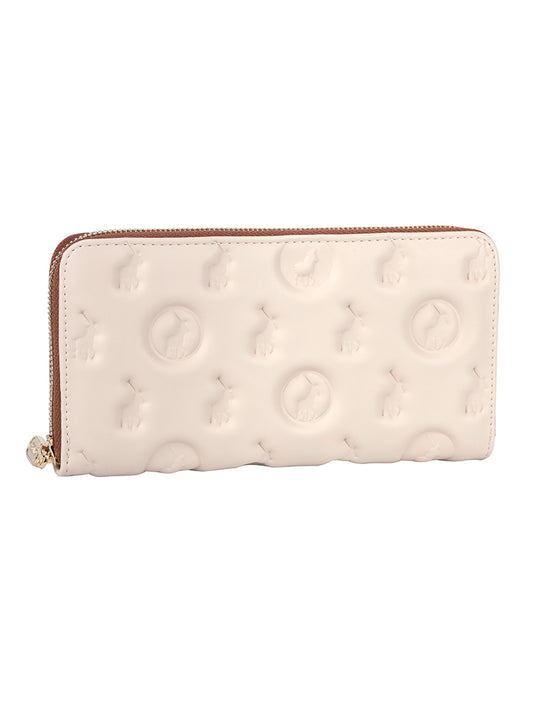 Polo Luna Zip Around Purse | Ecru