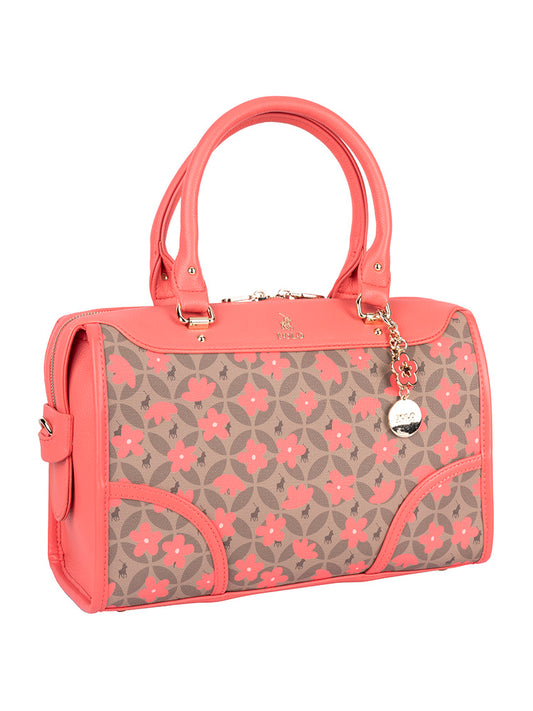 Polo Meadow Barrel Shopper | Coral