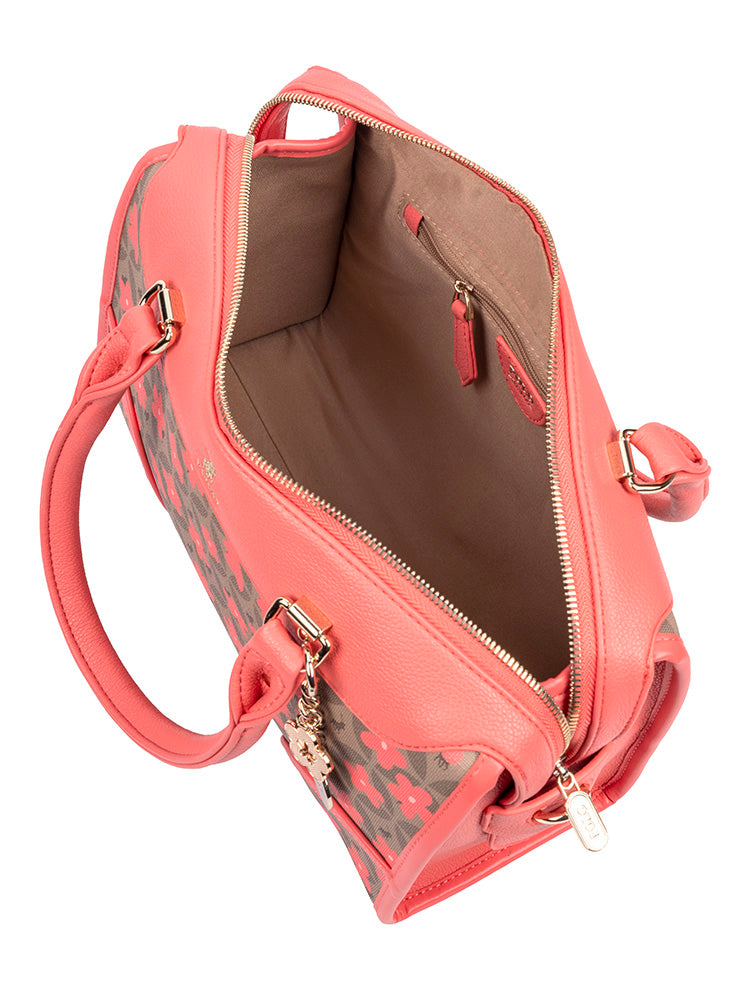 Polo Meadow Barrel Shopper | Coral