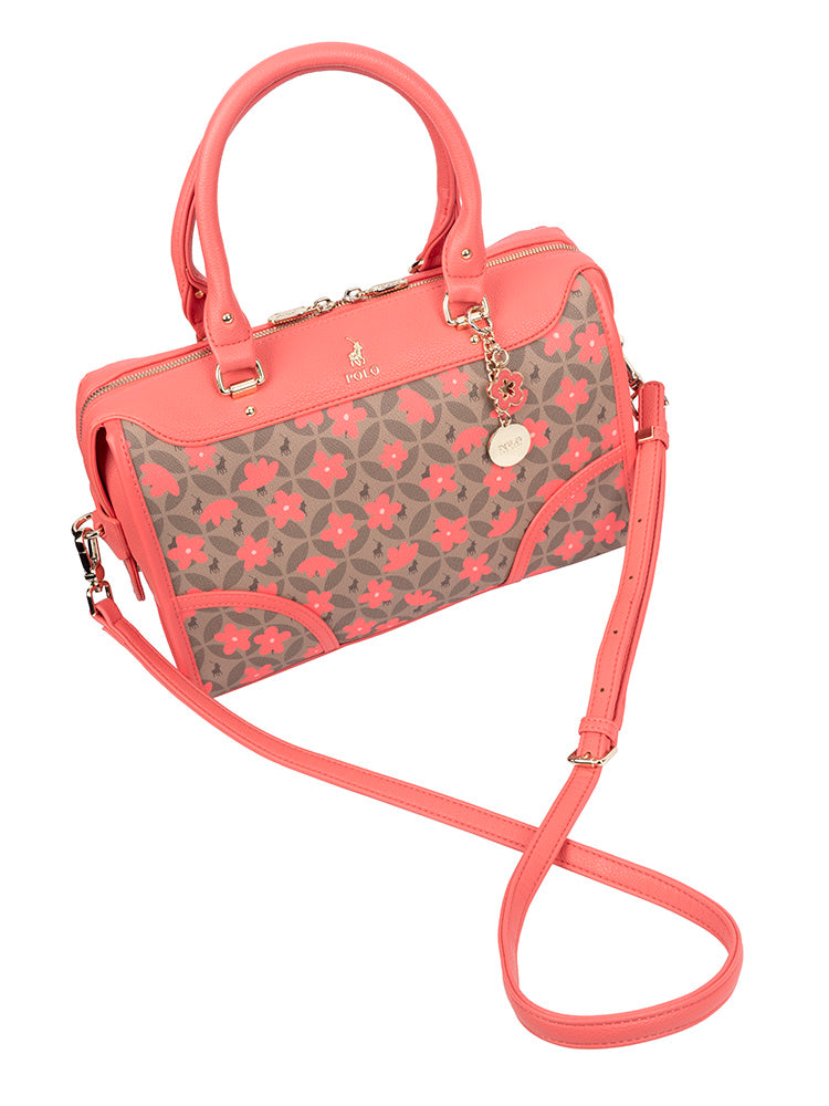 Polo Meadow Barrel Shopper | Coral