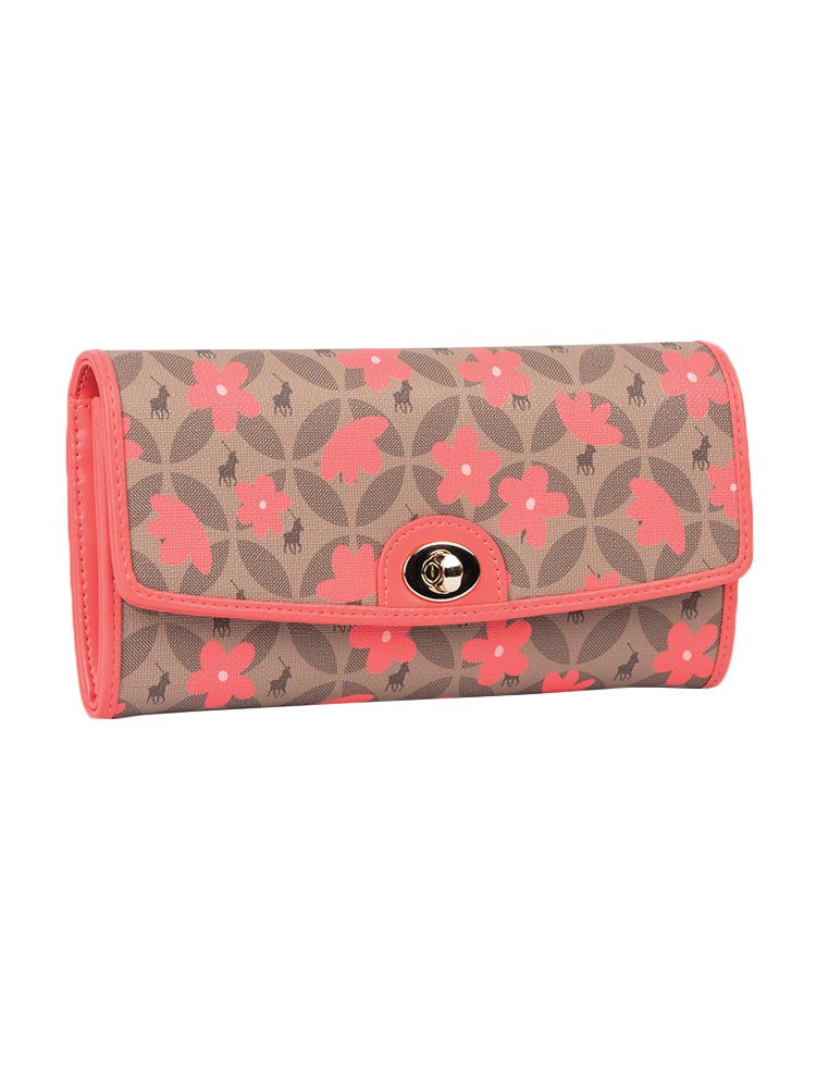 Polo Meadow Clutch Purse | Coral