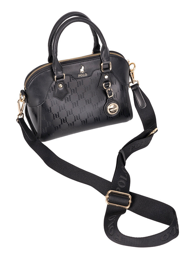 Polo Savoy Small Shopper Crossbody | Black