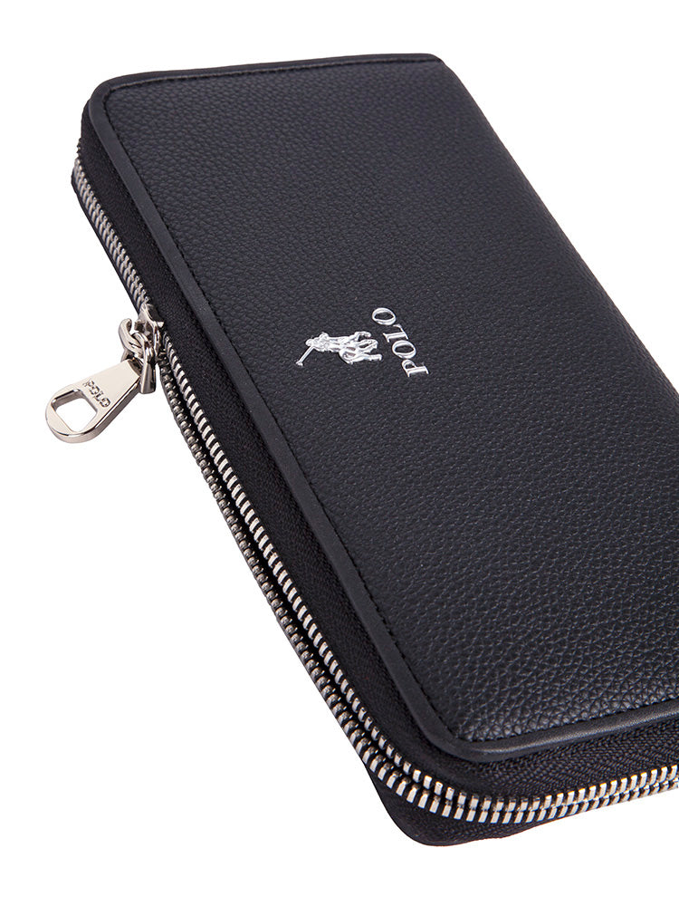 Polo Lyon Zip Around Purse | Black