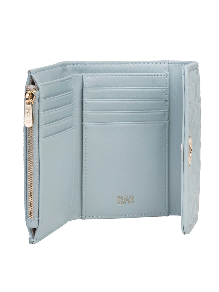 Polo Sinclair Compact Trifold Purse | Sky