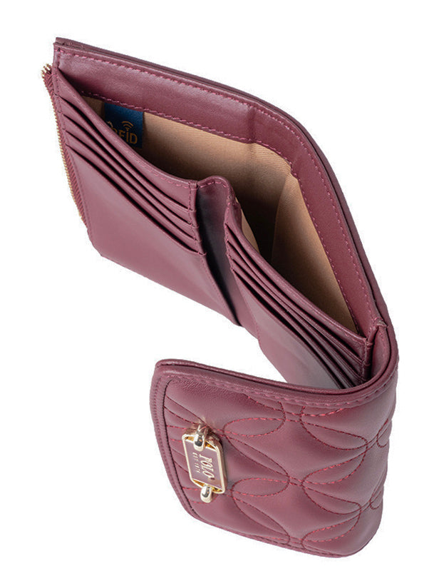 Polo Madison Compact Trifold Purse | Garnet