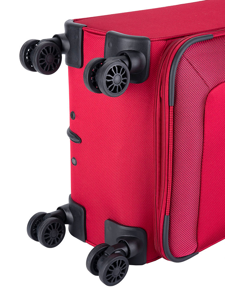 Voyager Istria 4 Wheel Carry On Trolley  | Red