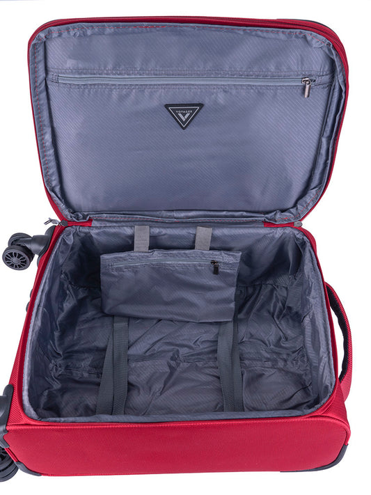 Voyager Istria 4 Wheel Carry On Trolley  | Red