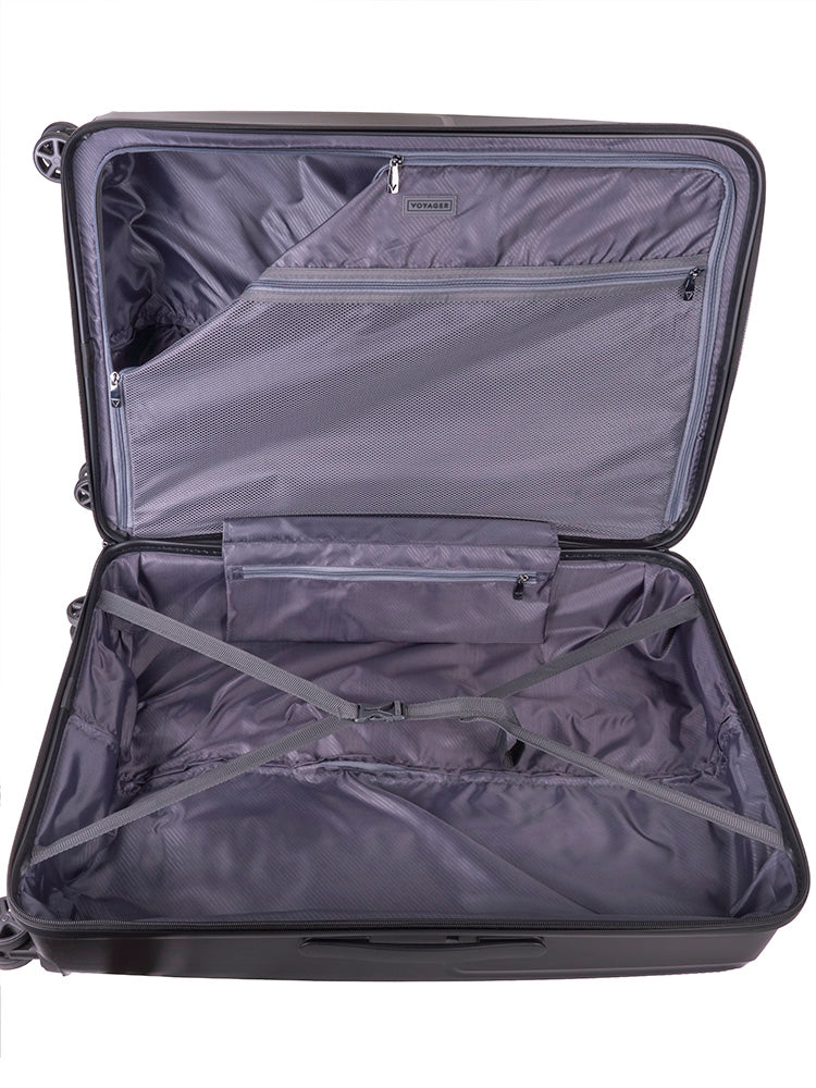 Voyager Zen Large 4 Wheel Trolley Case | Black