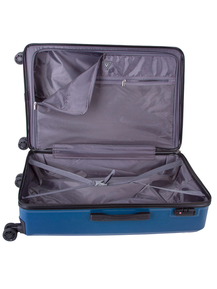 Voyager | Mahe Large 4 Wheel Trolley Case | Navy Blue