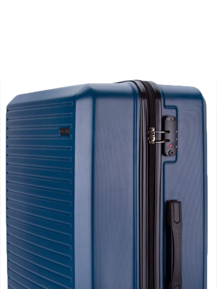 Voyager | Mahe Large 4 Wheel Trolley Case | Navy Blue