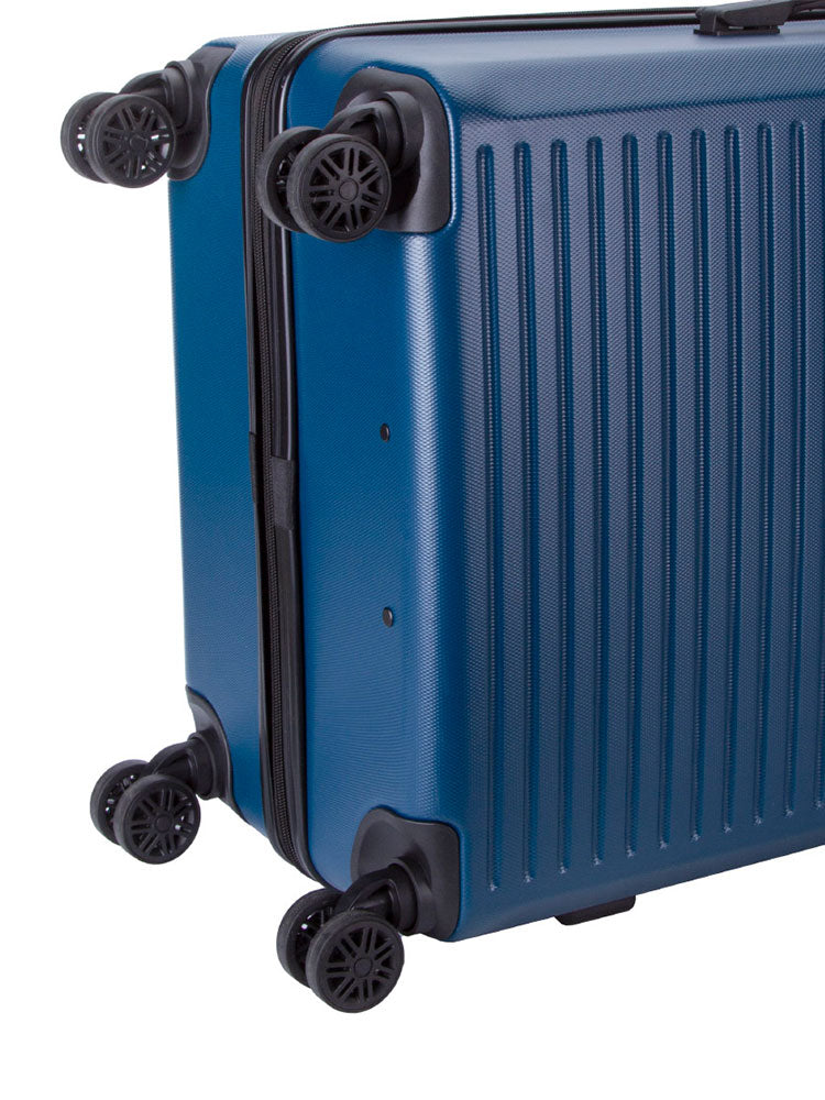 Voyager | Mahe Large 4 Wheel Trolley Case | Navy Blue