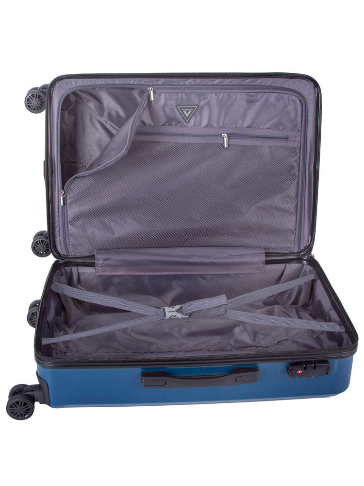 Voyager | Mahe Medium 4 Wheel Trolley Case | Navy Blue