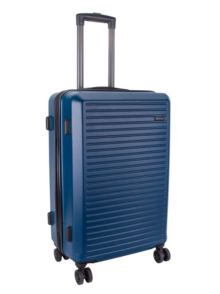 Voyager | Mahe Medium 4 Wheel Trolley Case | Navy Blue