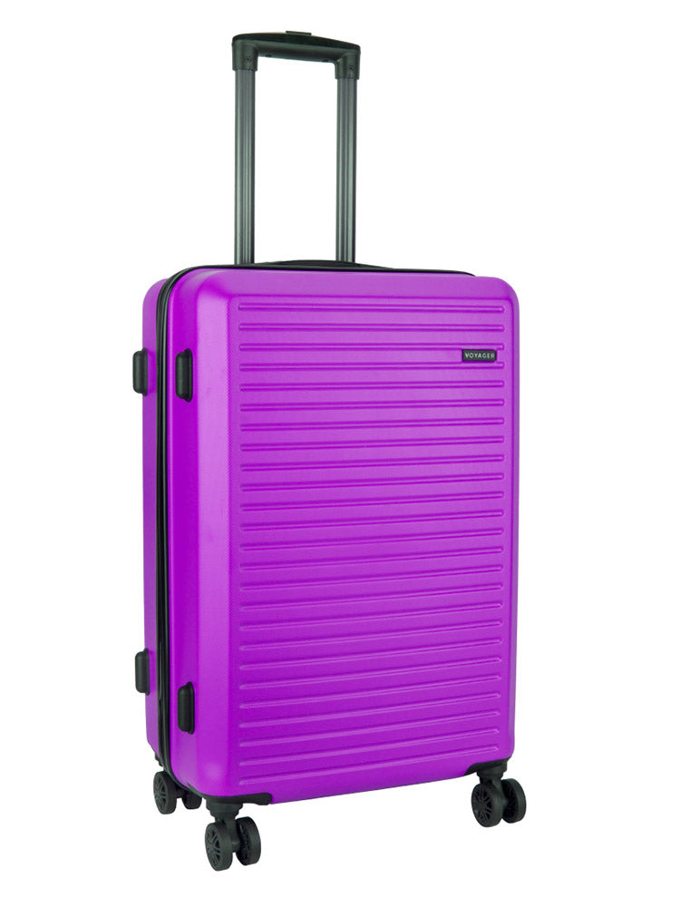 Voyager | Mahe Medium 4 Wheel Trolley Case | Purple