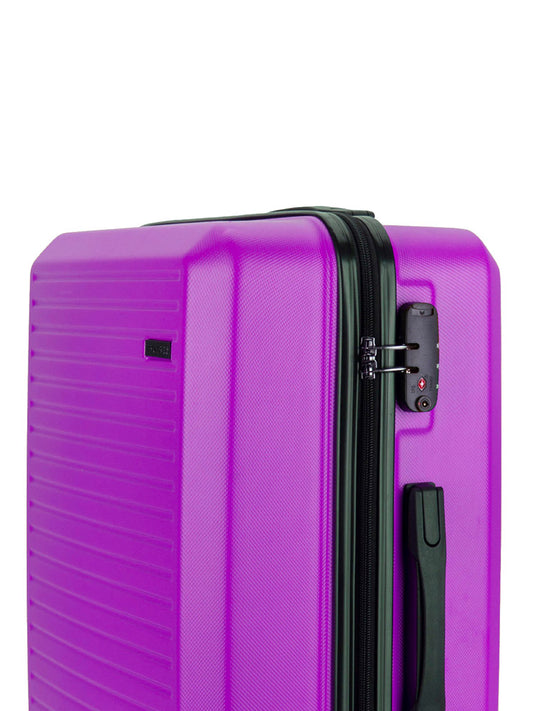 Voyager | Mahe Medium 4 Wheel Trolley Case | Purple