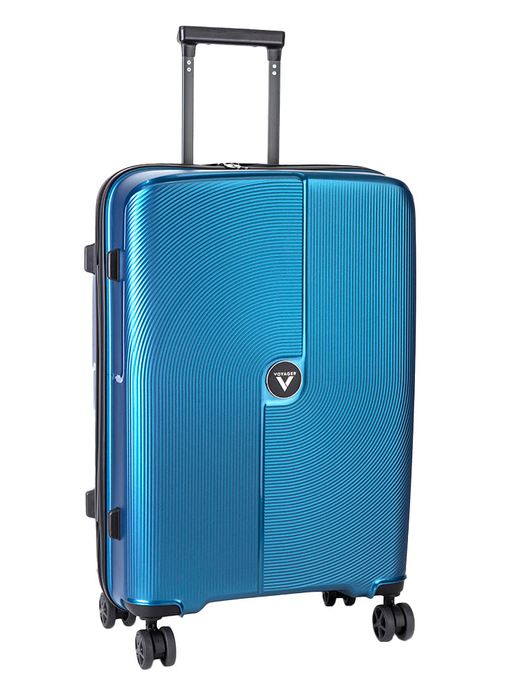 Voyager Zen Medium 4 Wheel Trolley Case | Blue