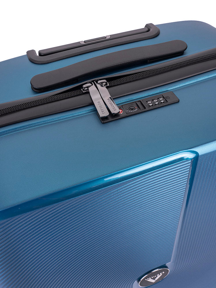 Voyager Zen Medium 4 Wheel Trolley Case | Blue