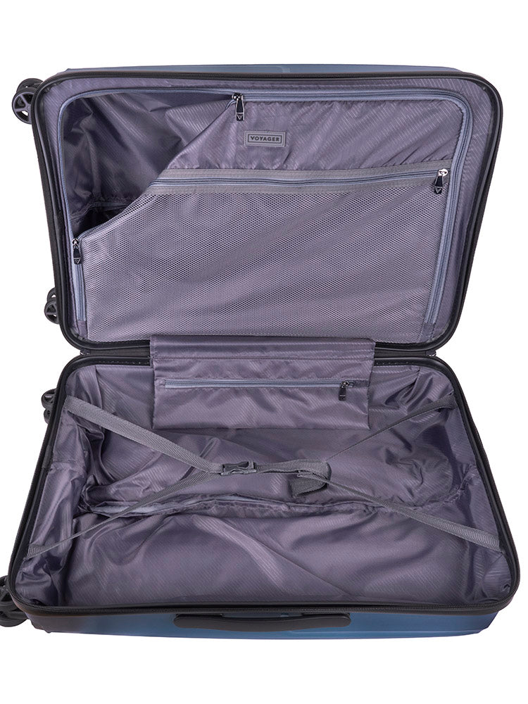 Voyager Zen Medium 4 Wheel Trolley Case | Blue