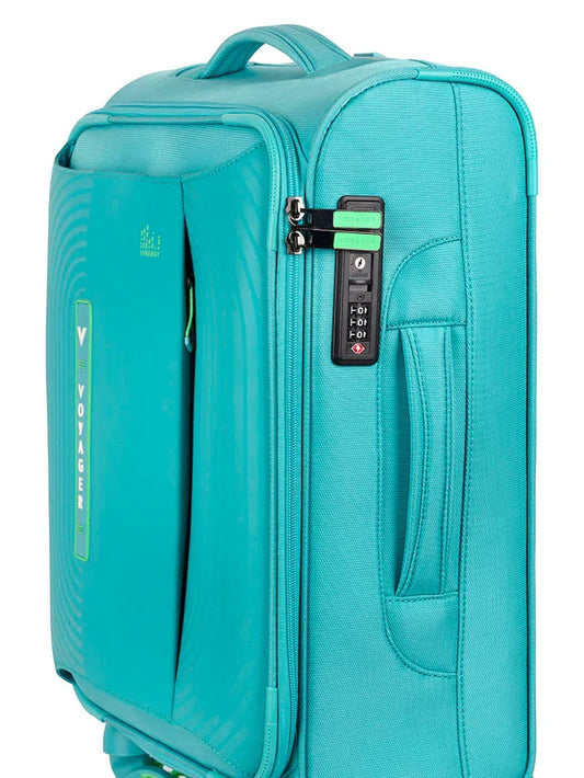 Voyager SYNERGY Carry-on 4 Wheel Trolley Case | TEAL