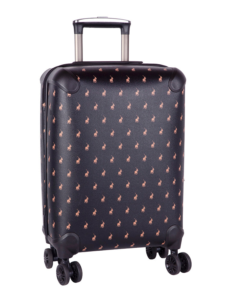 Polo | Double Pack 4 Wheel Carry On Trolley | Black